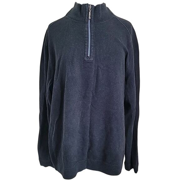 Tommy Bahama Flipshore Reversible 1/2 Zip Sweater Blue Green Men’s Large - Picture 2 of 8